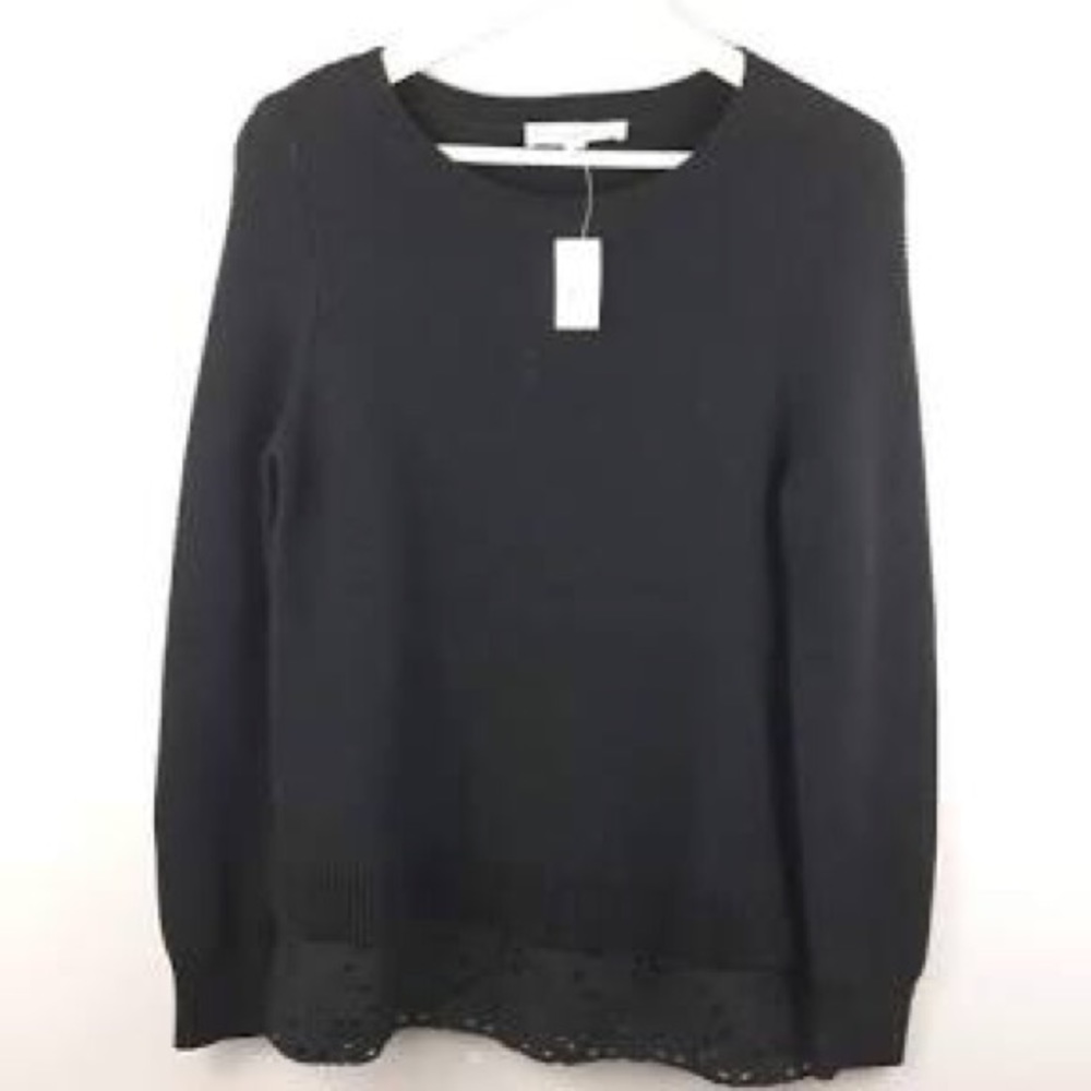 Loft black lace sweater